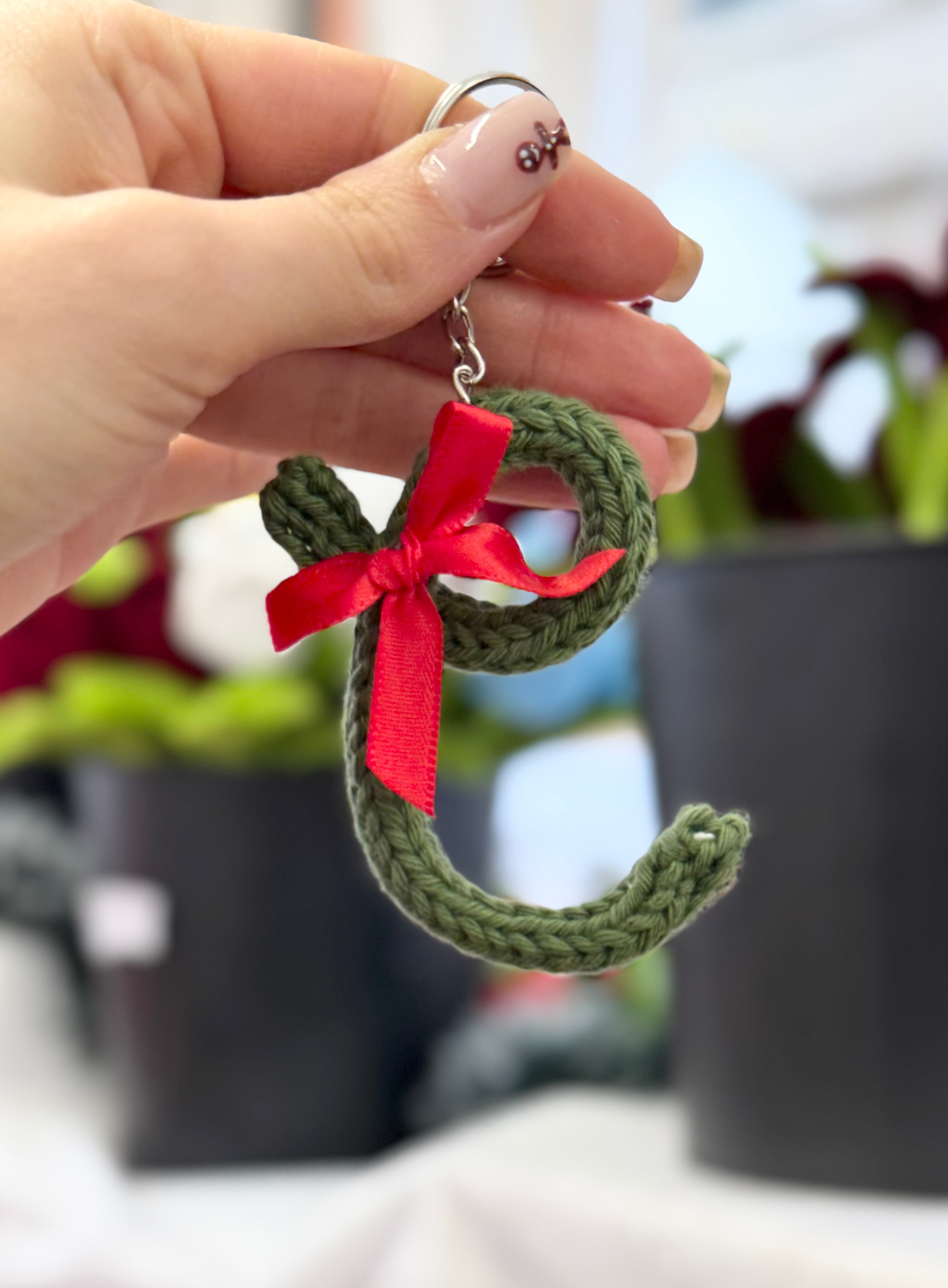 Portachiavi Lettera con Tricotin | Fatto a mano idea Regalo Natale