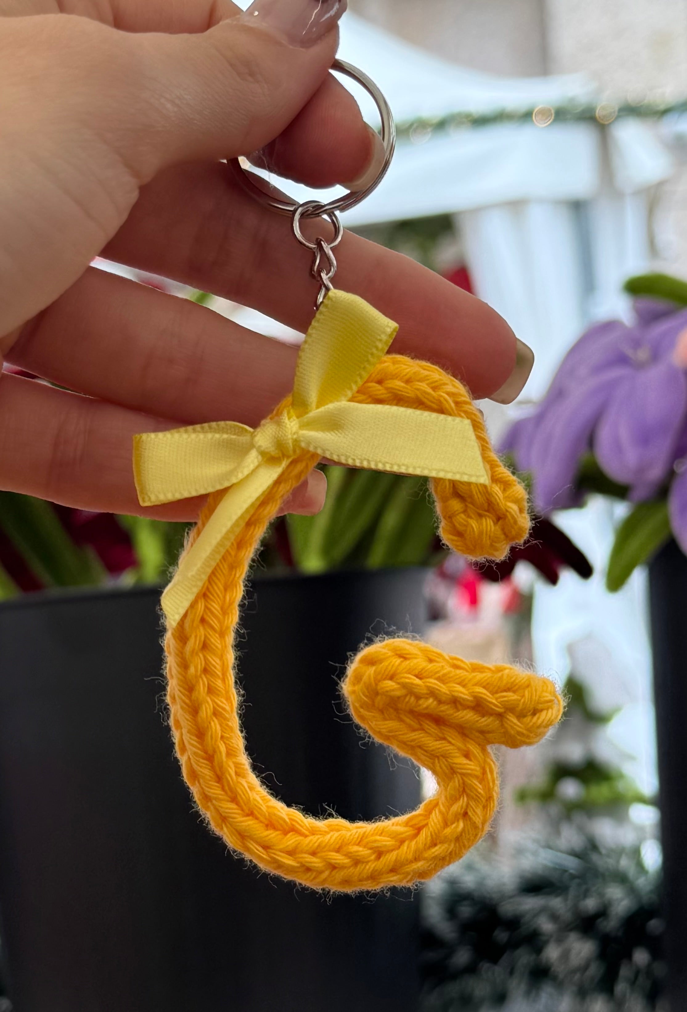 Portachiavi Lettera con Tricotin | Fatto a mano idea Regalo Natale