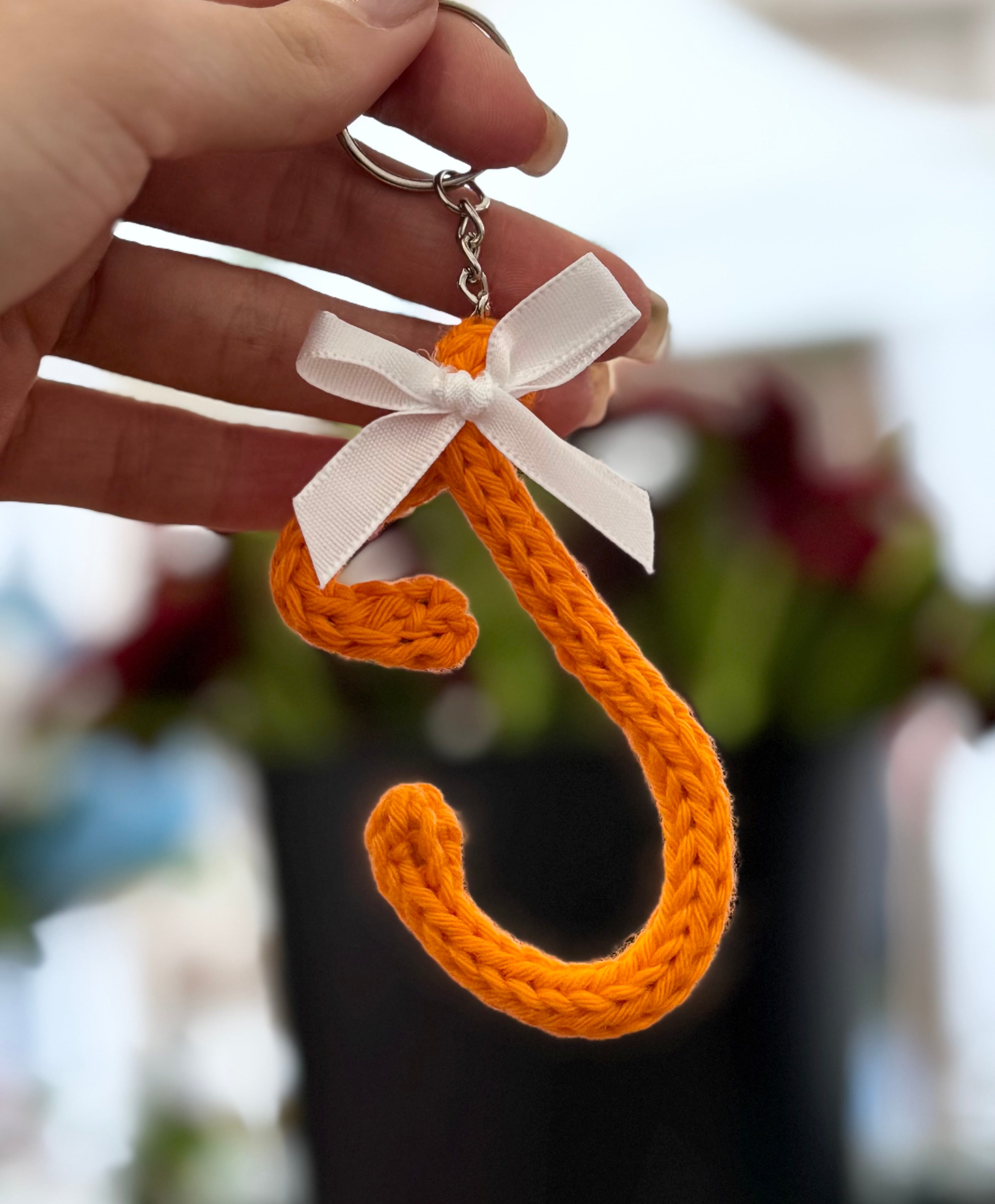 Portachiavi Lettera con Tricotin | Fatto a mano idea Regalo Natale