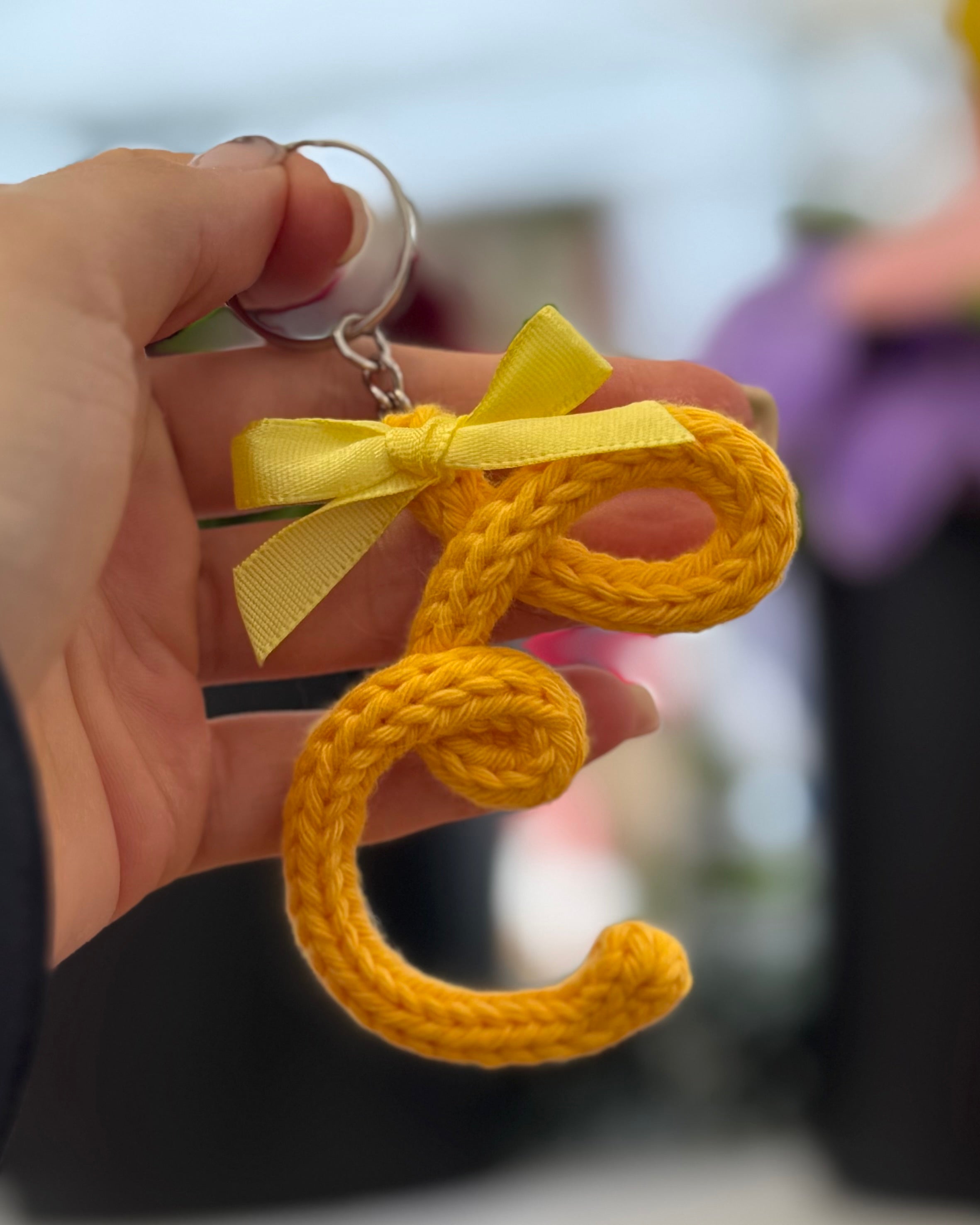 Portachiavi Lettera con Tricotin | Fatto a mano idea Regalo Natale