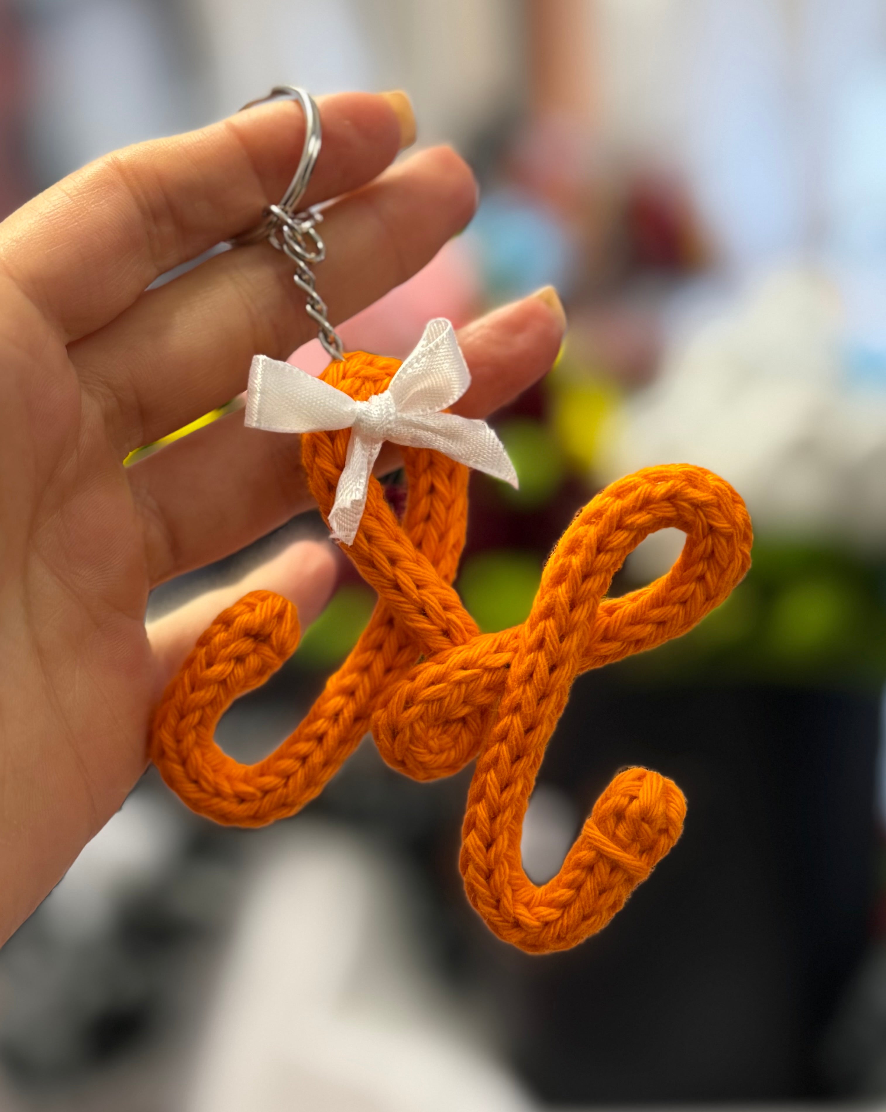 Portachiavi Lettera con Tricotin | Fatto a mano idea Regalo Natale