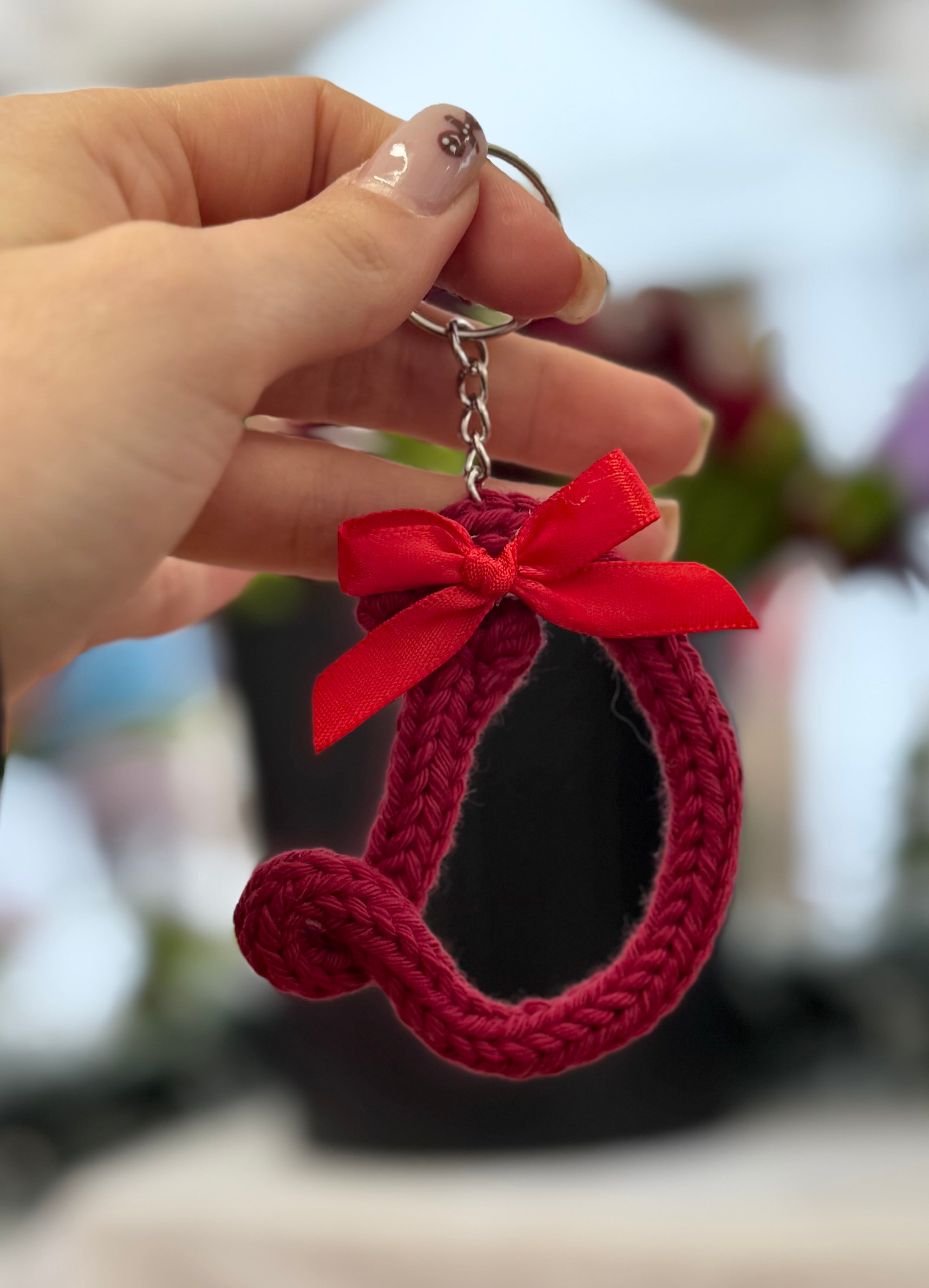 Portachiavi Lettera con Tricotin | Fatto a mano idea Regalo Natale