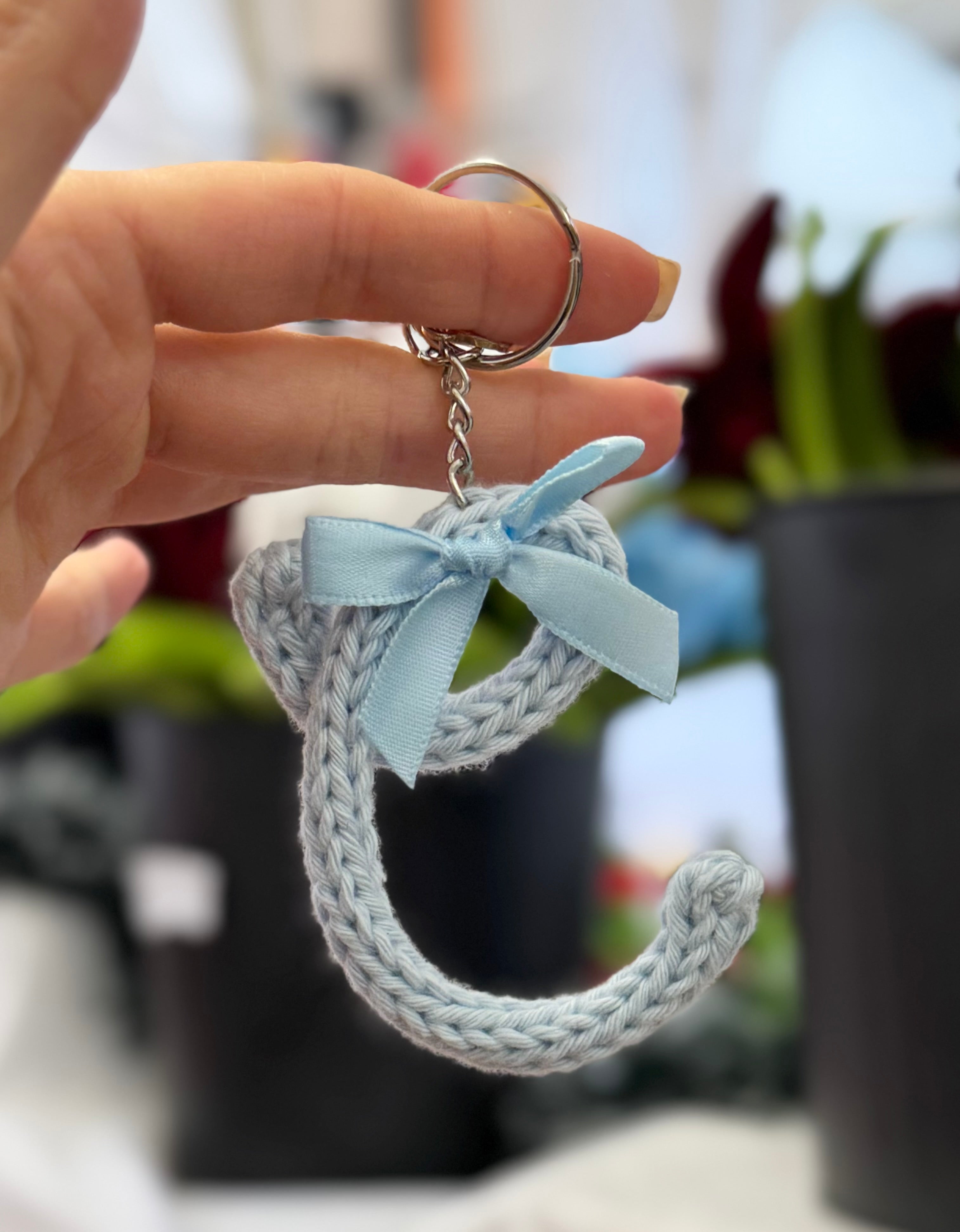 Portachiavi Lettera con Tricotin | Fatto a mano idea Regalo Natale