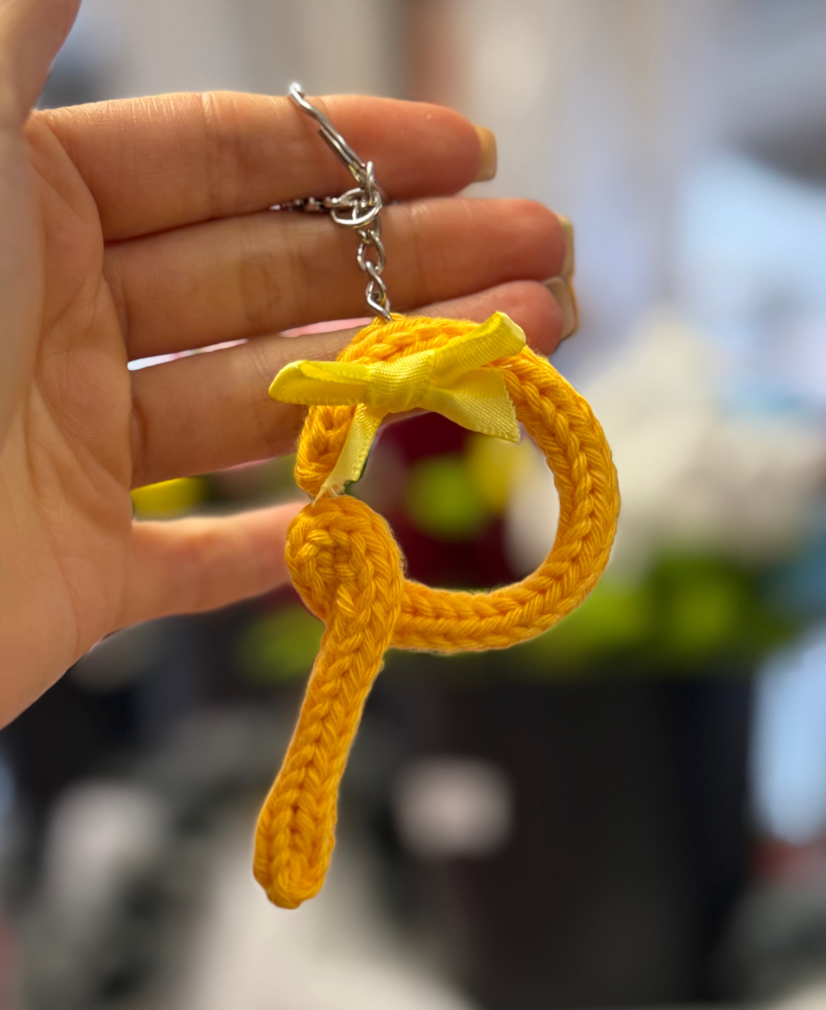 Portachiavi Lettera con Tricotin | Fatto a mano idea Regalo Natale