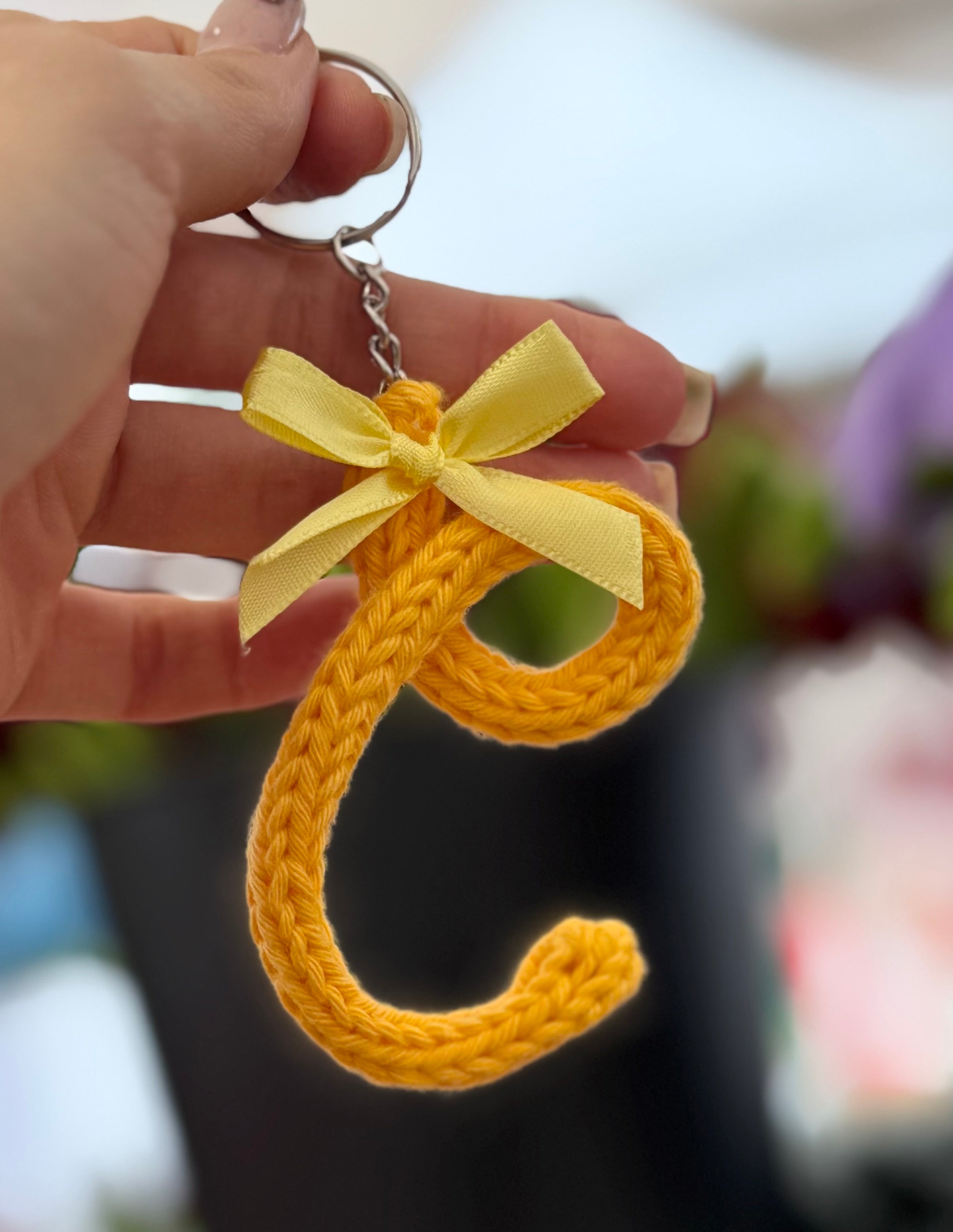 Portachiavi Lettera con Tricotin | Fatto a mano idea Regalo Natale