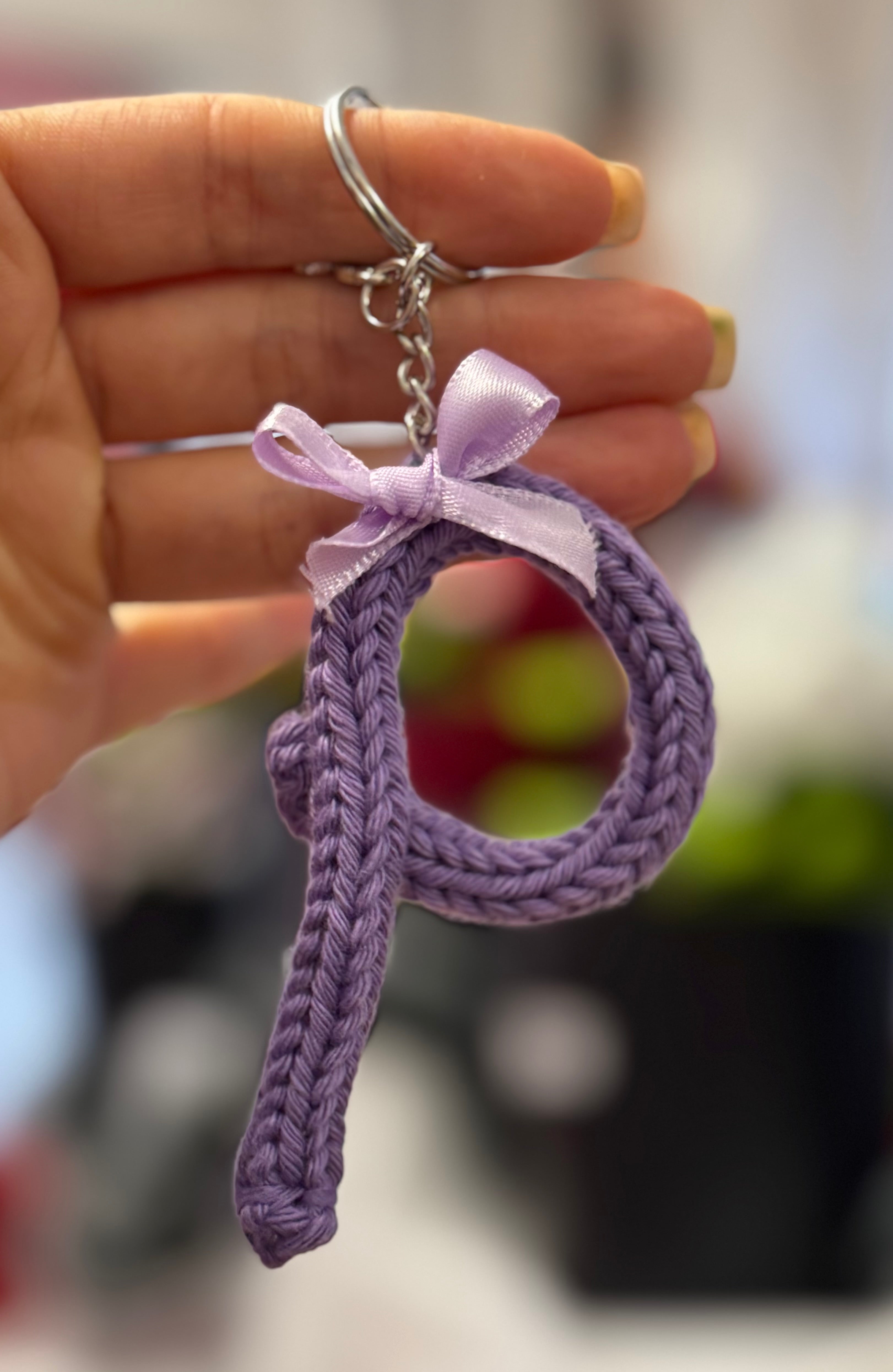 Portachiavi Lettera con Tricotin | Fatto a mano idea Regalo Natale