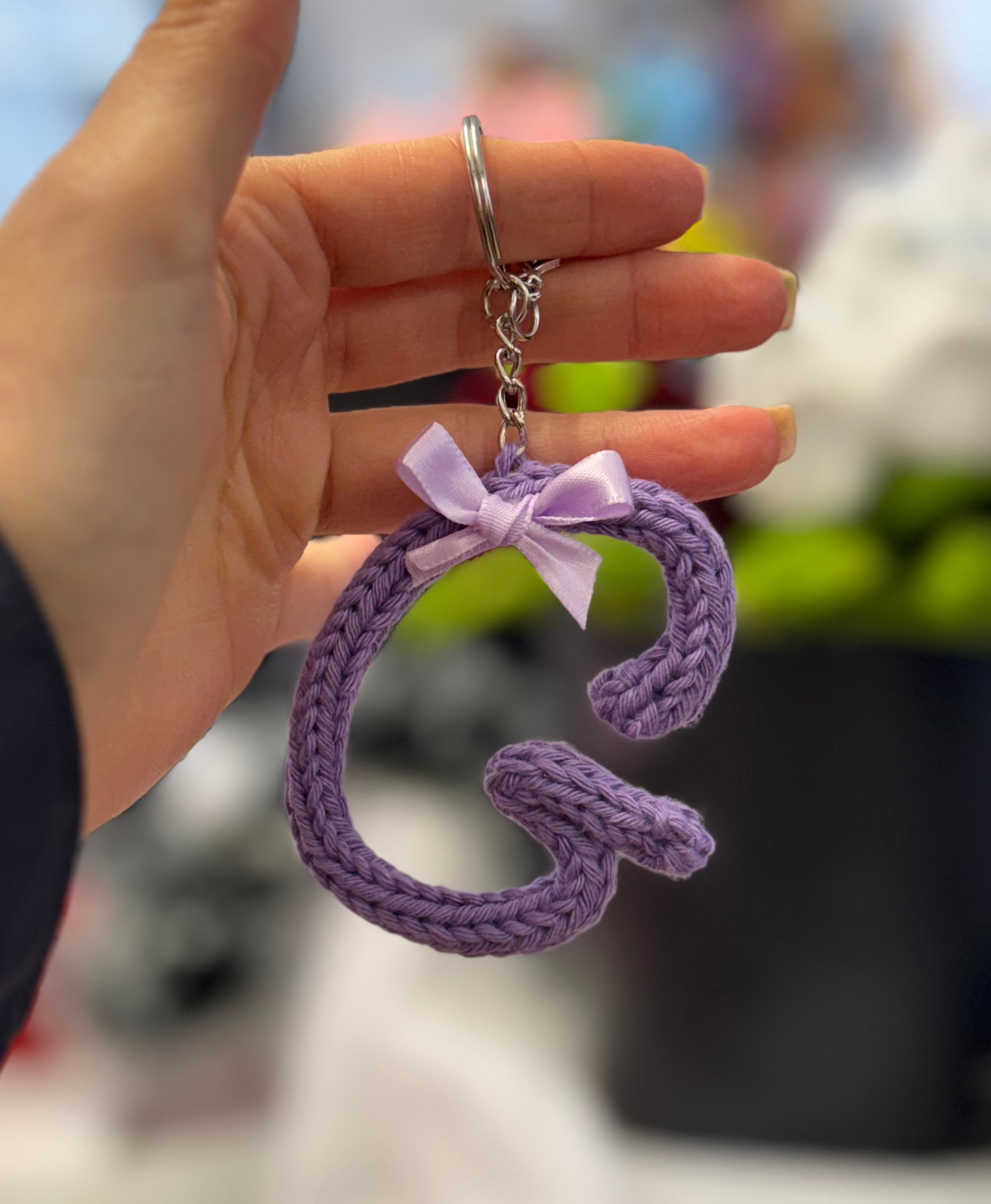 Portachiavi Lettera con Tricotin | Fatto a mano idea Regalo Natale