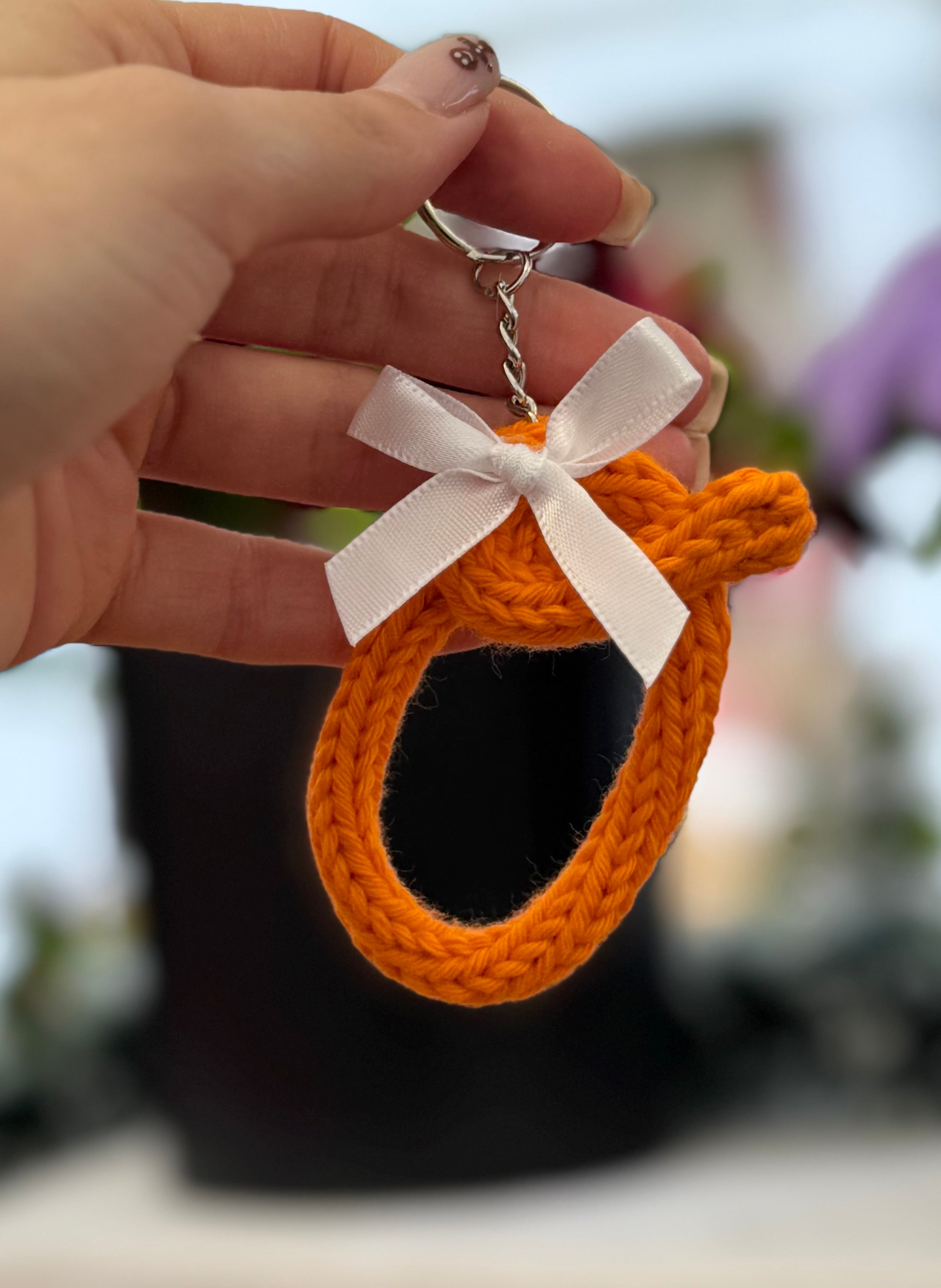 Portachiavi Lettera con Tricotin | Fatto a mano idea Regalo Natale