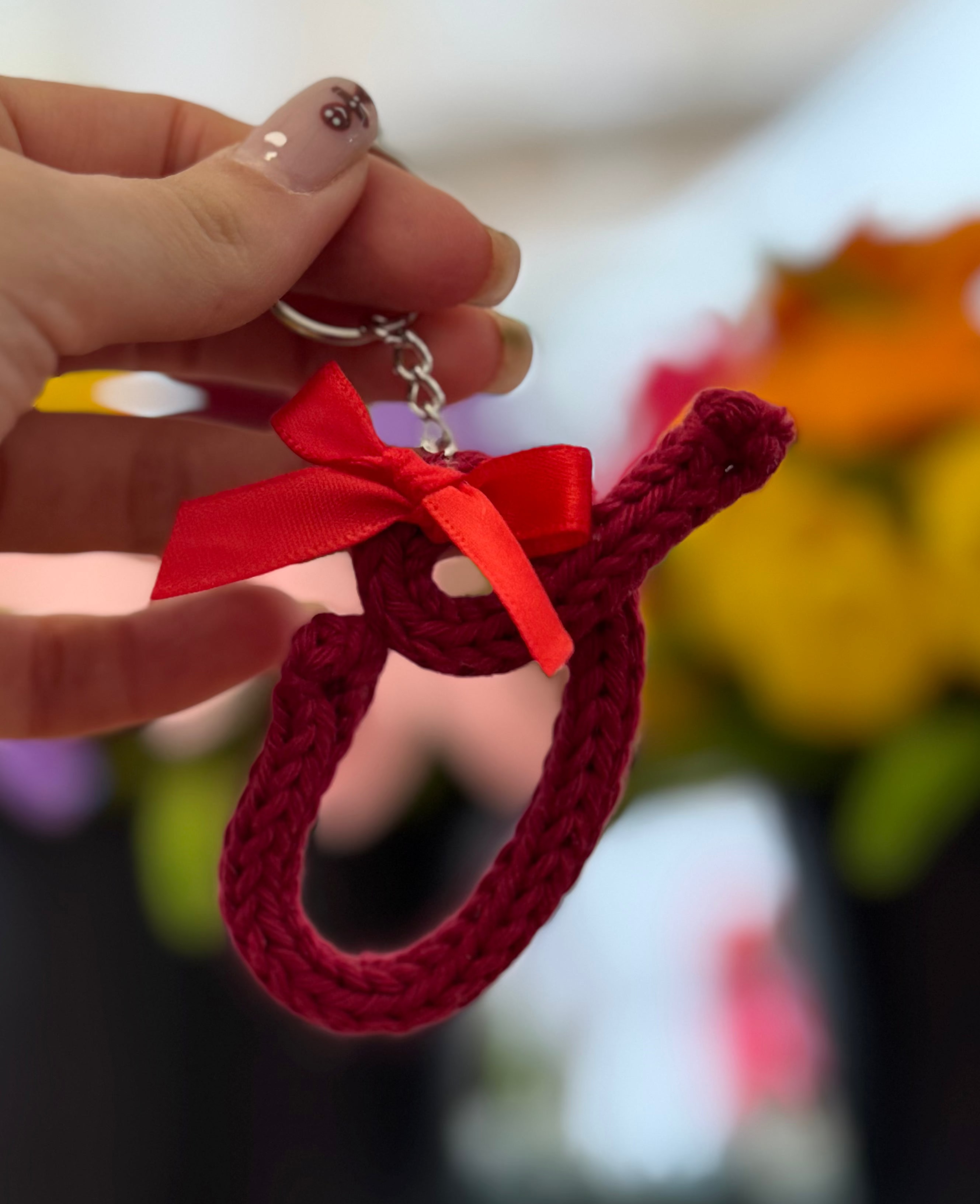 Portachiavi Lettera con Tricotin | Fatto a mano idea Regalo Natale