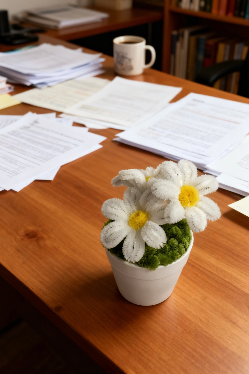 Vasetto di Margherite in scovolini| Fatto a mano