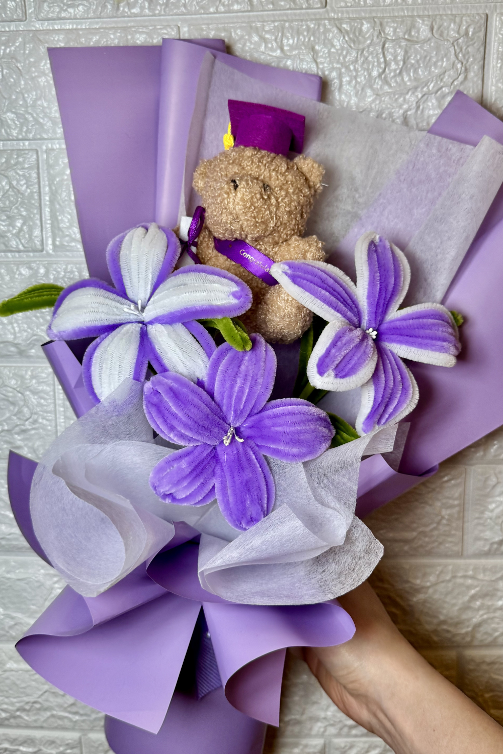 Bouquet Laurea| Fiori Fatti con scovolini