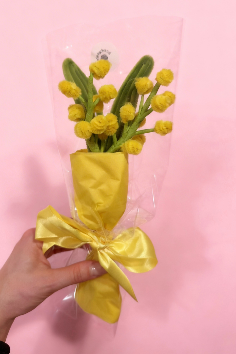 Mini Bouquet di Mimosa Artigianale in Scovolini | Fatto a mano