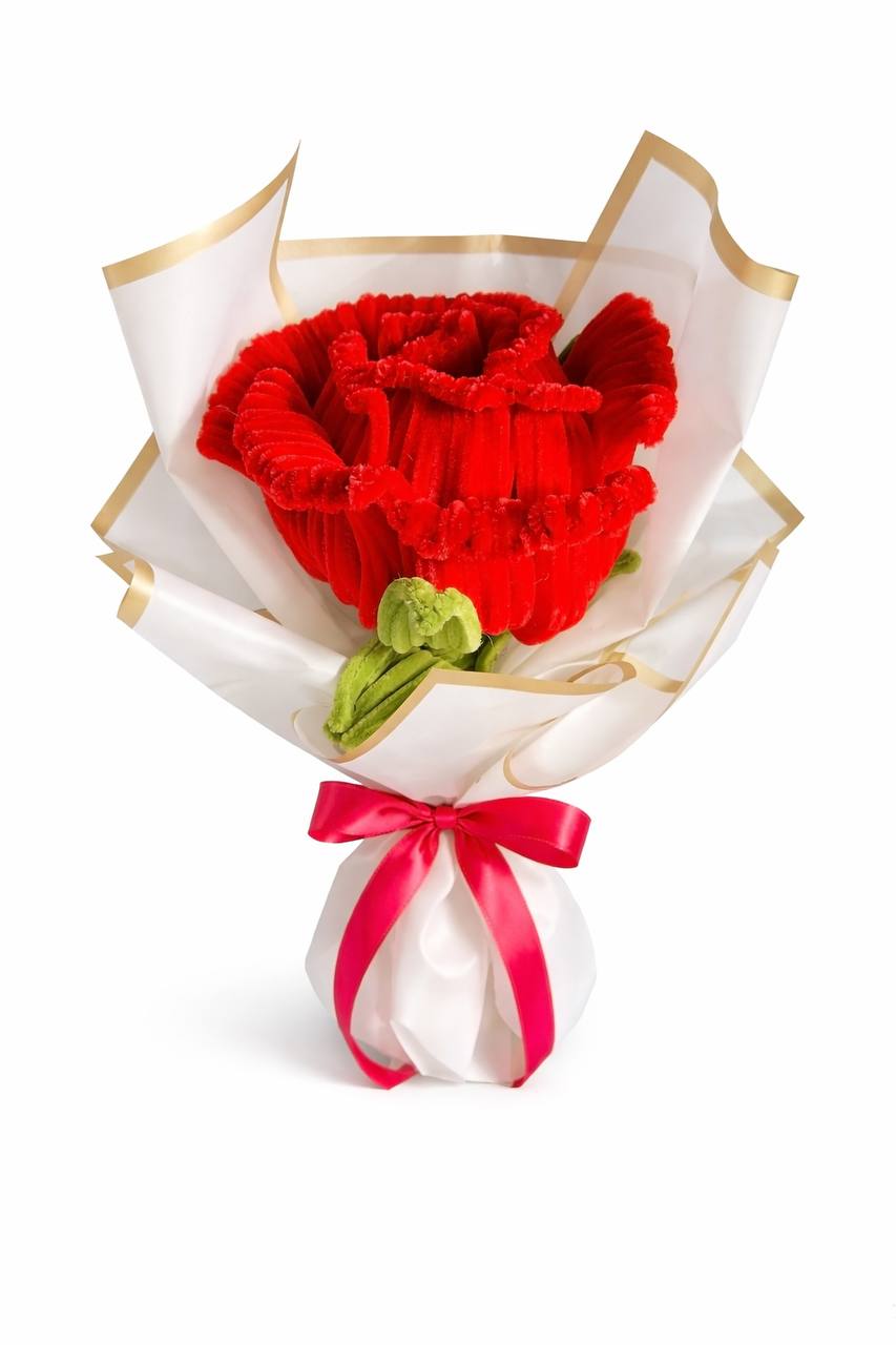 Rosa artigianale in scovolini per San Valentino | Fatto a mano