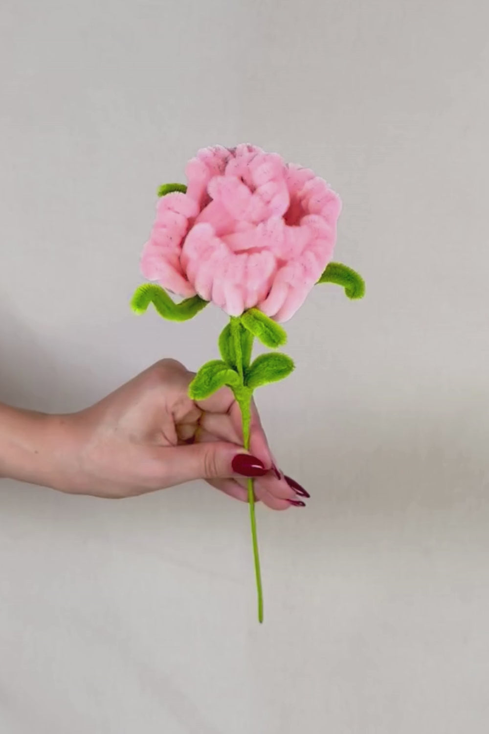 Rosa in Scovolini  34cm – Fatto a Mano